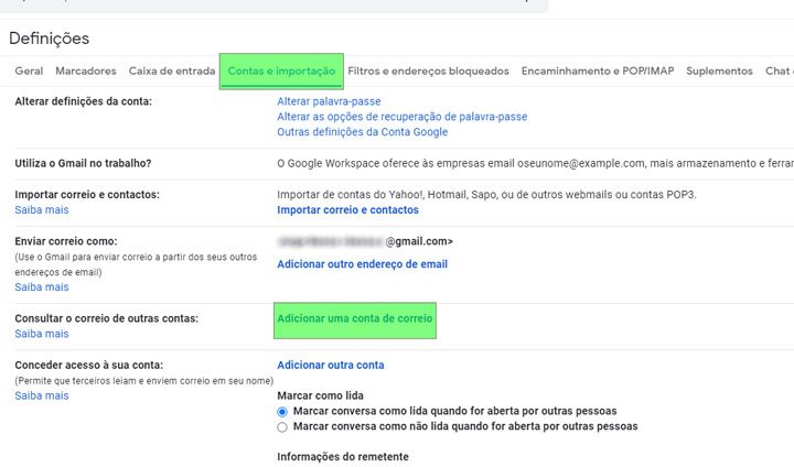 Como importar uma conta do Yahoo Mail para o Gmail