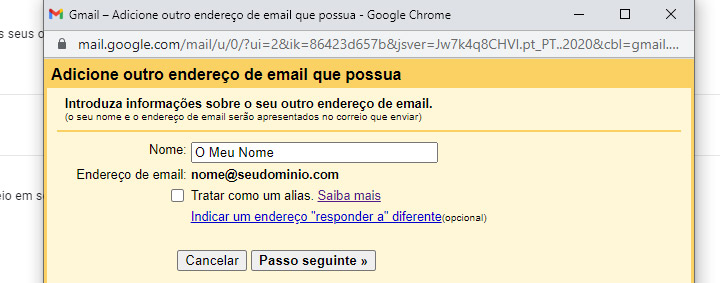 Receber e-mail de outra conta no Gmail - Passo 7